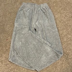 Brandy Melville velvet open leg grey sweatpants